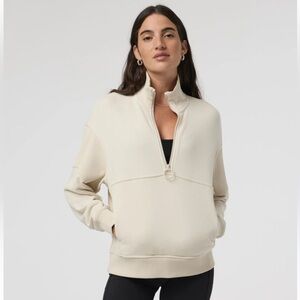 NWT Vuori Sedona half zip M bone